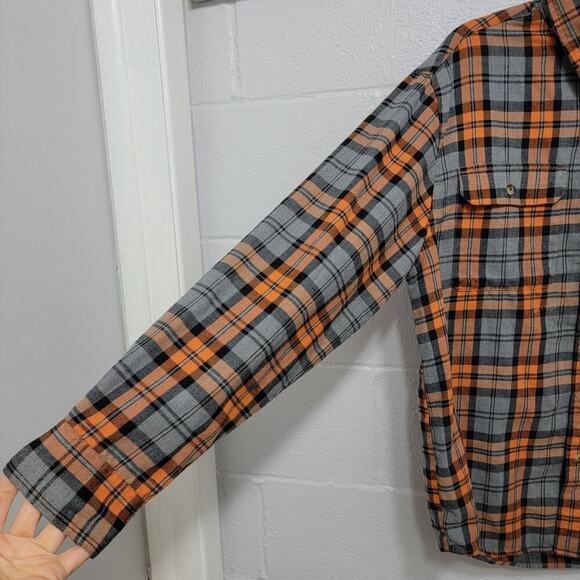 Magellan Hunt Gear Orange Plaid Shirt Medium Mag Wick 694 - Picture 4 of 10